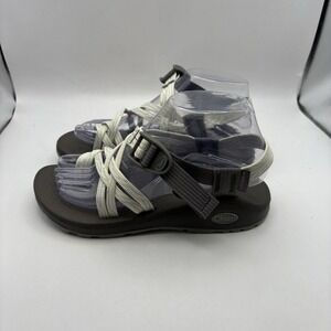 Chaco Cloud ZX2 Strappy Waterproof Hiking Sandals Womens 7 Gray White